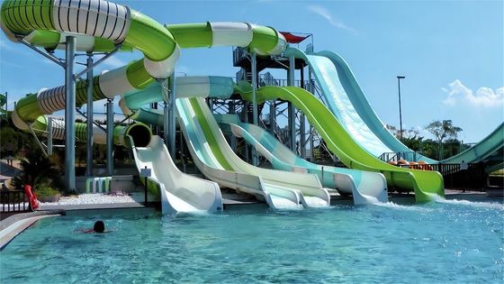 OEM Piscina de fibra de vidrio tobogán exterior de agua Parques de diversiones juegos de juego montar