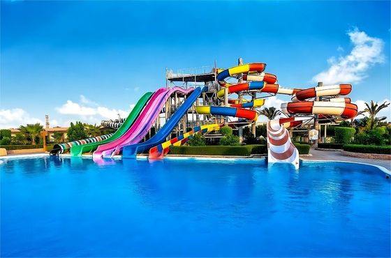 OEM Parque acuático al aire libre para niños tobogán de fibra de vidrio para juegos piscina