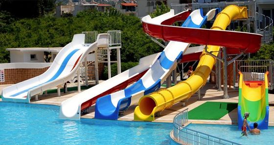 Equipo de parque acuático Parque de juegos Fibra de vidrio Slide Set para niños
