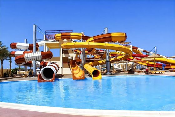Parque acuático de fibra de vidrio de 10 mm tobogán de juegos acuáticos Equipo de juegos de niños Accesorios