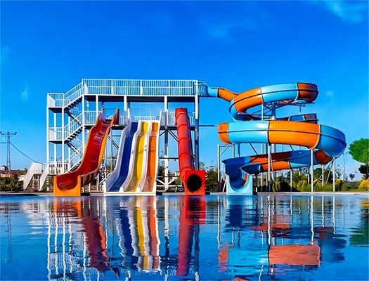 Parque de diversiones Rides Niños Gran Juego de agua toboganes de 3 metros de altura para la piscina