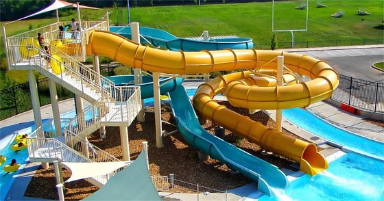 3m de altura Fibra de vidrio tobogán acuático Niños Parque de juegos Para la piscina