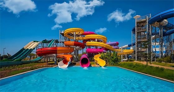 7m de ancho Piscina privada toboganes de agua Niños Parque de diversiones Juegos Amuse Ride