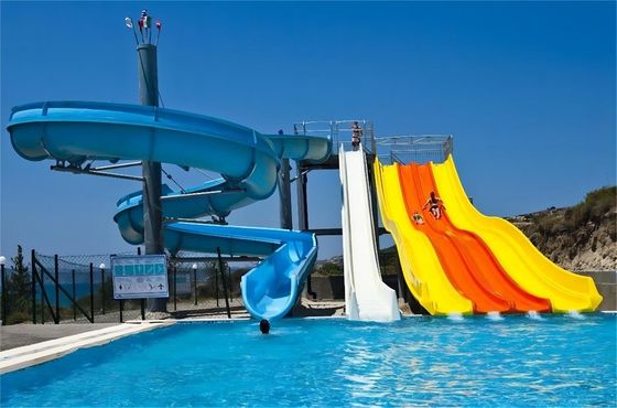OEM Acuático Niños Parque de diversiones Parque de juegos Casa de juegos Fibra de vidrio tobogán acuático para niños