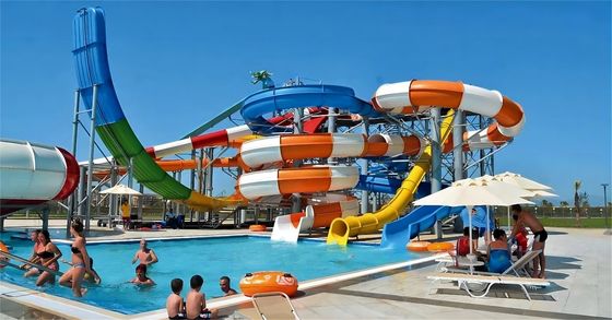 OEM Niños Parque acuático Recorridos Piscina Fibra de vidrio tobogán