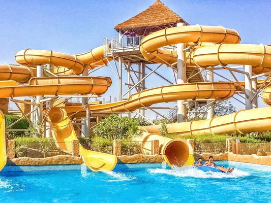 Adultos Parque acuático tobogán juego suave piscina accesorios de fibra de vidrio