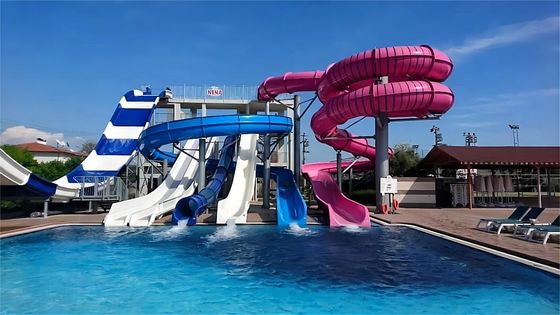 Slides de fibra de vidrio de piscina privada de parque acuático personalizado