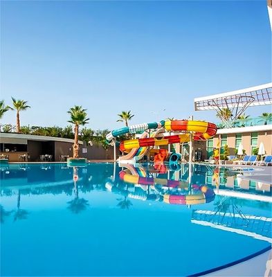 Aqua agua al aire libre Parque de diseño de niños Piscina de niños Fibra de vidrio toboganes