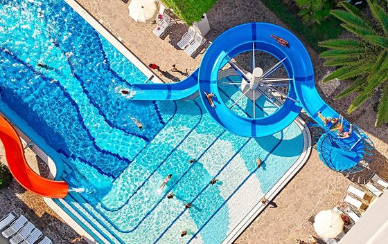 Parque acuático al aire libre Equipo de piscina tobogán para niños