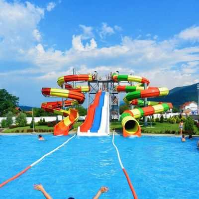 OEM Parque infantil Niños Parque de juegos Carnavales acuáticos Atletismo Equipo Espiral Fibra de vidrio Slide Set