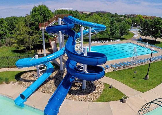 Niños Piscina Carnaval Paseo Fibra de vidrio tobogán acuático