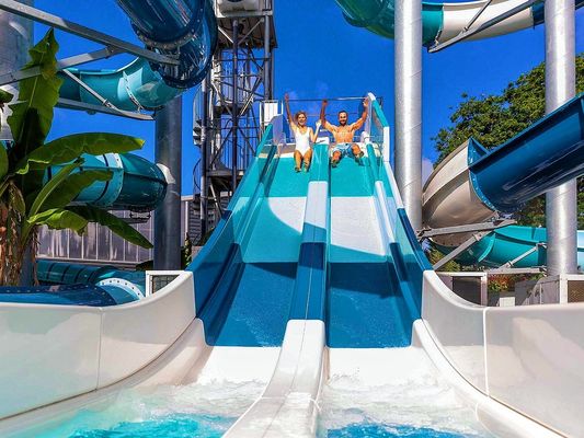Parque de diversiones Paseos Equipo de la piscina Agua de mar Fibra de vidrio tobogán