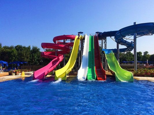Niños Piscina paseos en agua equipo de juego de fibra de vidrio tobogán