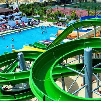Parque de diversiones Adultos Piscina Equipo de agua Niños Fibra de vidrio tobogán