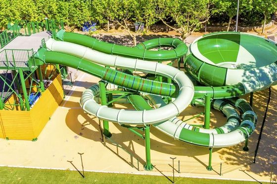 Parque acuático Parque de juegos Juegos paseo acuático Fibra de vidrio Slide Set