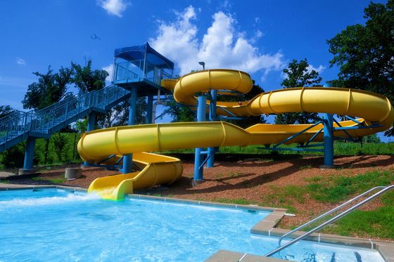 Parque de diversiones al aire libre Niños Piscina Espiral Fibra de vidrio tobogán acuático