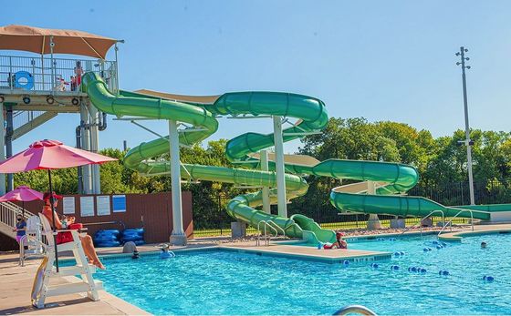 Conjunto de toboganes de agua de fibra de vidrio para piscina comercial
