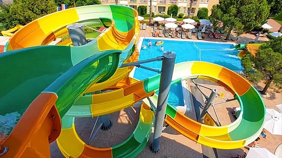 Juegos para adultos al aire libre Accesorios tobogán acuático de fibra de vidrio para niños Parque acuático