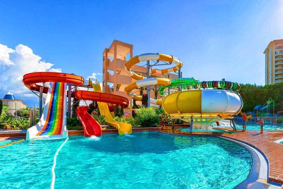 Piscina para niños al aire libre Equipo de toboganes grandes