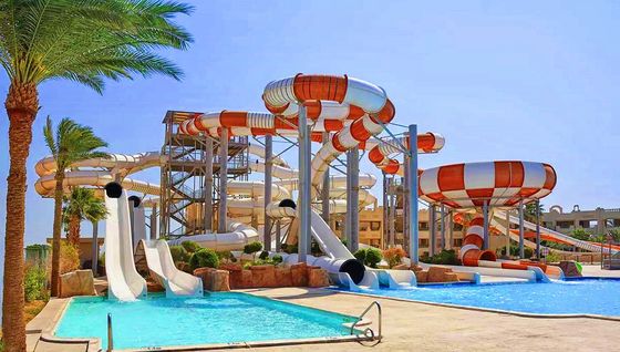 Parque acuático al aire libre piscina tobogán acuático de fibra de vidrio