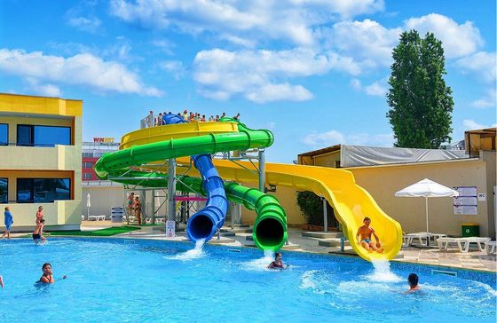 Juegos acuáticos Deportes Piscina Equipo de juguete Fibra de vidrio tubo de tobogán