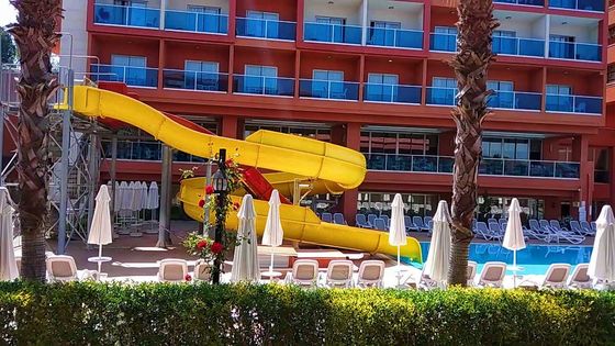 Niños Parque acuático paseos agua divertida piscina deslizamiento en espiral ancha