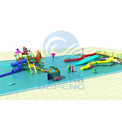 Parque acuático al aire libre Parque de juegos para niños Grupo de toboganes de fibra de vidrio
