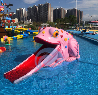 Piscina Fibra de vidrio Rana tobogán acuático Juegos juguetes para niños