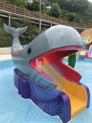 Niños Juego acuático Parque acuático con piscina Paseos de ballena tobogán acuático de fibra de vidrio