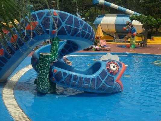 Parque acuático al aire libre Área de juegos Carnavales Juguetes acuáticos Serpiente tobogán acuático de fibra de vidrio
