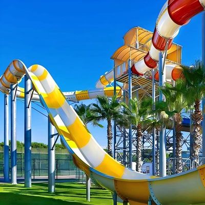 Piscina al aire libre Fibra de vidrio de agua divertida juego de diapositivas