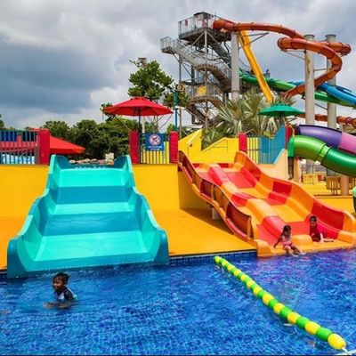 Niños Piscina Juegos acuáticos Equipos de Fibra de vidrio tobogán acuático para niños
