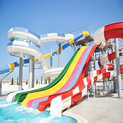 Tobogán acuático de fibra de vidrio para niños y adultos, tobogán en espiral, uso para resorts, hoteles, parque acuático, larga vida útil, tamaño personalizado