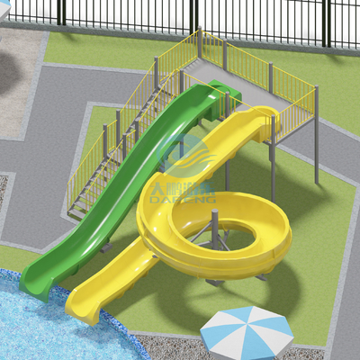 Tobogán de piscina residencial familiar para niños y adultos, equipo acuático personalizado, fibra de vidrio, personalización de color