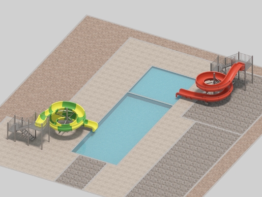 Un buen precio. Piscina de verano para adultos, niños, deslizamiento en espiral de fibra de vidrio adecuado para residencias, hoteles comerciales Piscina en línea