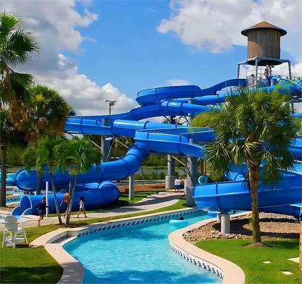Un buen precio. Commercial Fiberglass Water Park Slide with 6-8mm Thickness and Over 10 Years Service Life Ending with Pool en línea
