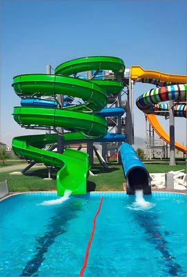Un buen precio. Adult Spiral Combination Water Slide With Perfectly Designed Slide Color Customizable Suitable For Home Outdoor en línea