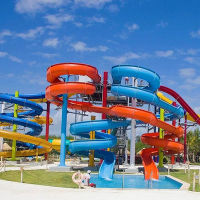 Un buen precio. Customized Colorful or Customized Fiberglass Slide for Residential and Resort Hotel Water Parks en línea