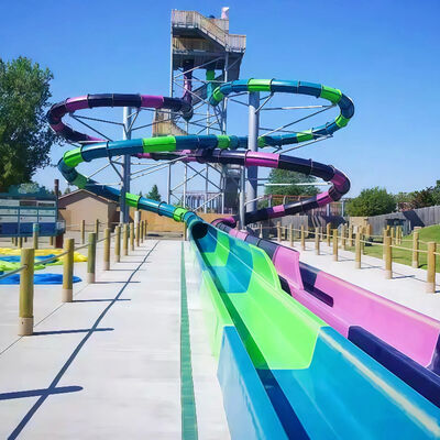 Un buen precio. Commercial Fiberglass Spiral Water Slide 0.82m Inner Width Use For Resort Hotels Inground Pools Water Parks Playground Equipment 100KG Capacity en línea