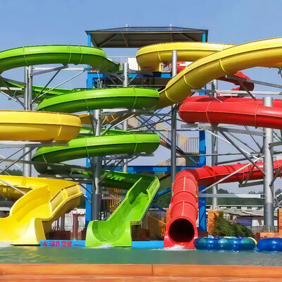 Un buen precio. Customized Aqua Park Inground Pool Slide Fiberglass Swimming Pool Water Slide Amusement Park Equipment Adult Children Games Over 10+ Years Service Life en línea