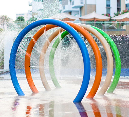 Un buen precio. Parque acuático de acero inoxidable 304 Splash Pad Instalaciones acuáticas populares Características Circuitos de rociado en línea
