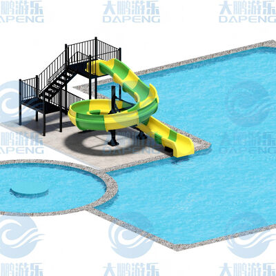 Un buen precio. 2.5m de altura deslizamiento de agua en espiral abierto equipo de fibra de vidrio pequeño para proyectos residenciales de hoteles en línea