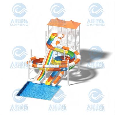 Un buen precio. 7-4m Slide acuático de fibra de vidrio combinado de varios tipos Equipo de entretenimiento para parques acuáticos comerciales en línea