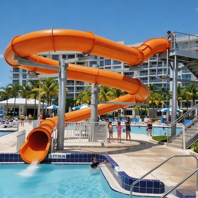 Equipo de tobogán de agua de fibra de vidrio cerrado en espiral personalizado para piscinas comerciales