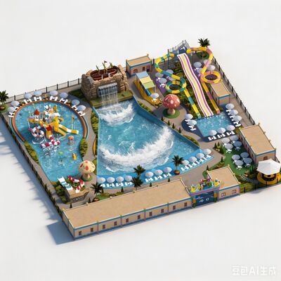 Un buen precio. 6000m2 Parque acuático profesional diseño personalizado y plan de construcción para el parque acuático comercial Resort de todas las edades en línea