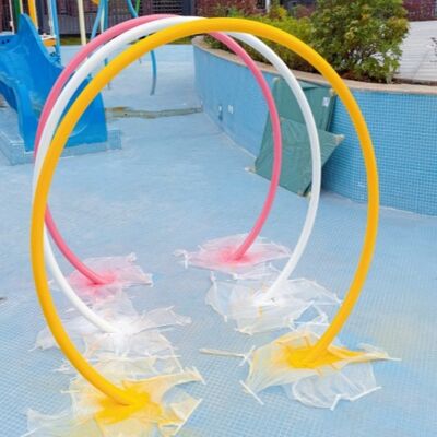 Interactivo Fibra de vidrio de agua de rocío Arco de túnel Para Niños Parque acuático Splash Pad Y Aqua Play