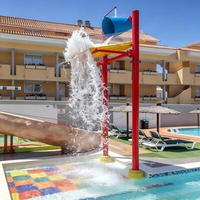 Equipo de parque acuático de baldes de caída de 5 m de altura para el proyecto comercial de plataforma de salpicadura y piscina