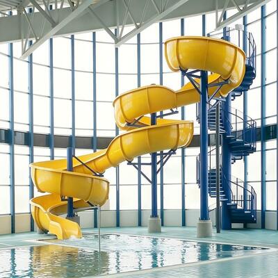 Fabricantes de toboganes de piscina en espiral Fibra de vidrio Diseño personalizado para casa de vacaciones