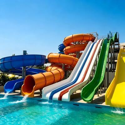 Un buen precio. Gran tobogán acuático Actividades acuáticas al aire libre 6-10 mm de espesor para piscinas Ocean Park en línea