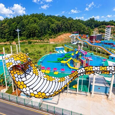 calidad Cobra Water Slide Gran tobogán de fibra de vidrio para el parque acuático al aire libre Fábrica